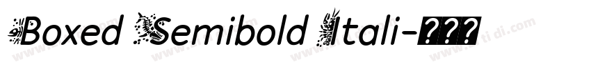 Boxed Semibold Itali字体转换